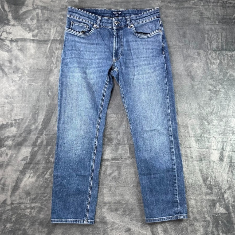Peter Millar Crown Crafted Jeans Mens 33x30 (Fit 33x28) Blue Stretch Denim